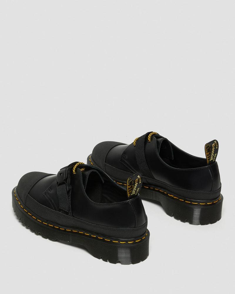 Dr Martens 1461 Made In England Bex Tech Smooth Leren Oxford Schoenen Heren Zwart | NL 221MQZ